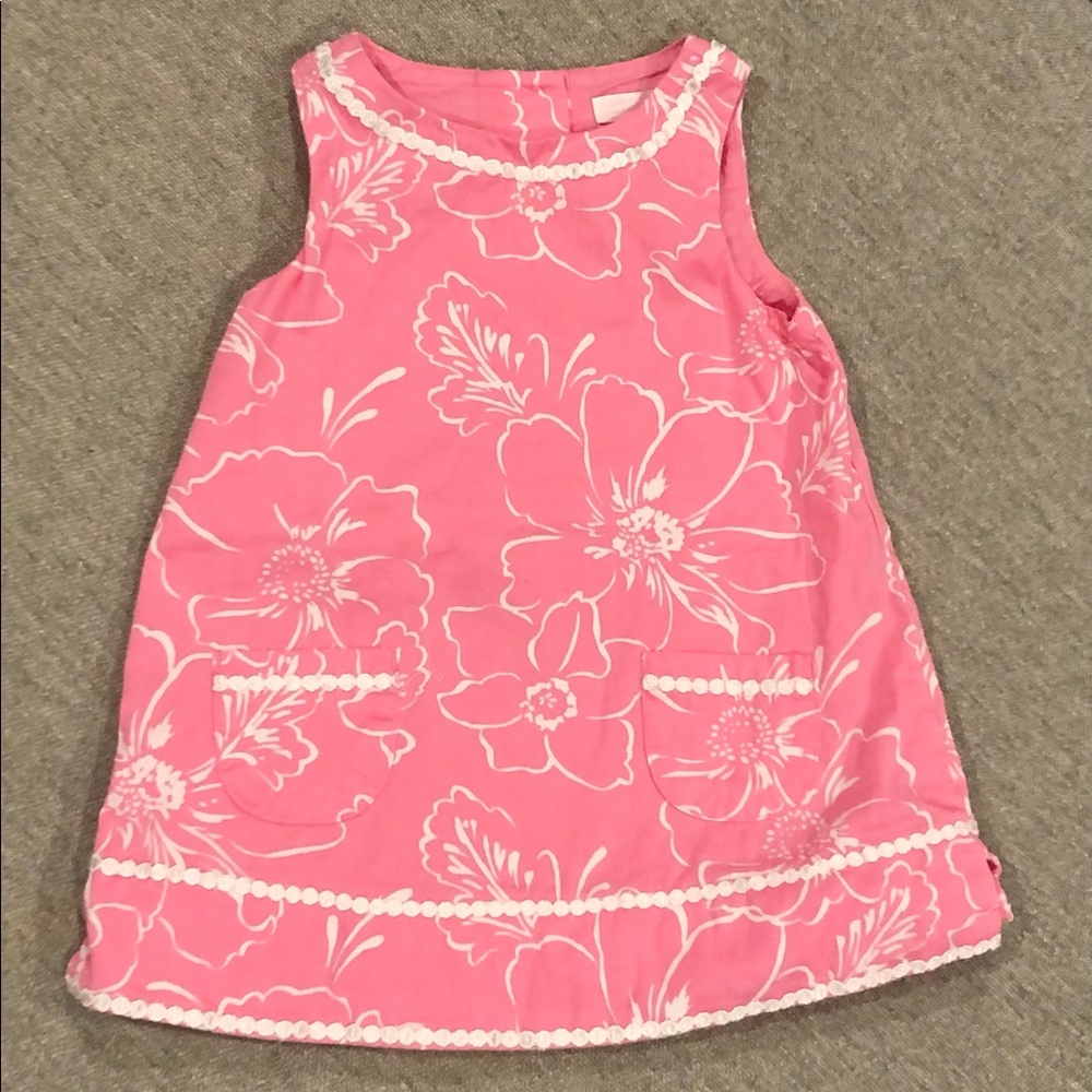 Janie and Jack pink floral sun dress 6-12 months
